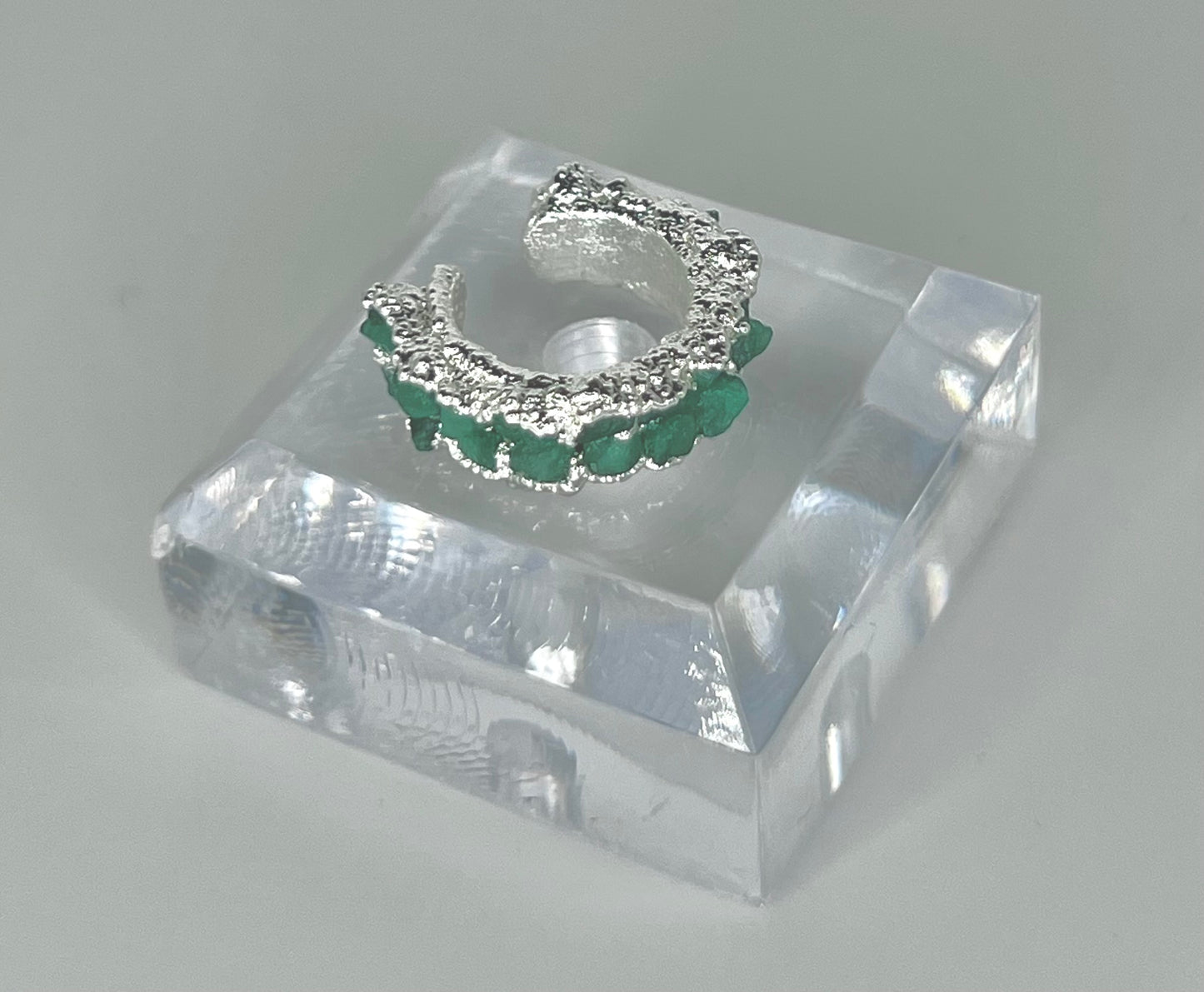 Retro Ear Cuff Emerald