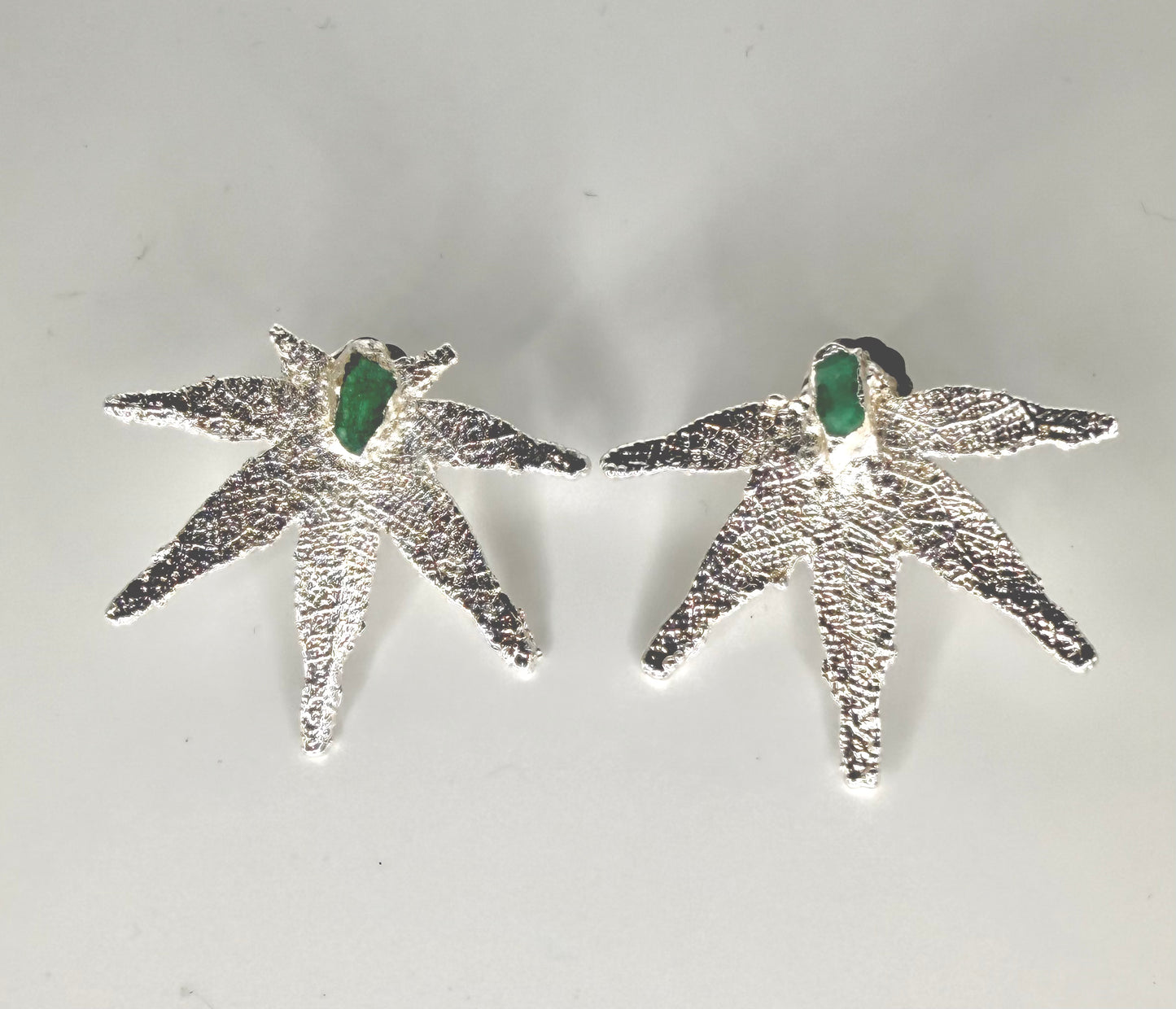 La Flor Spike Earrings Silver