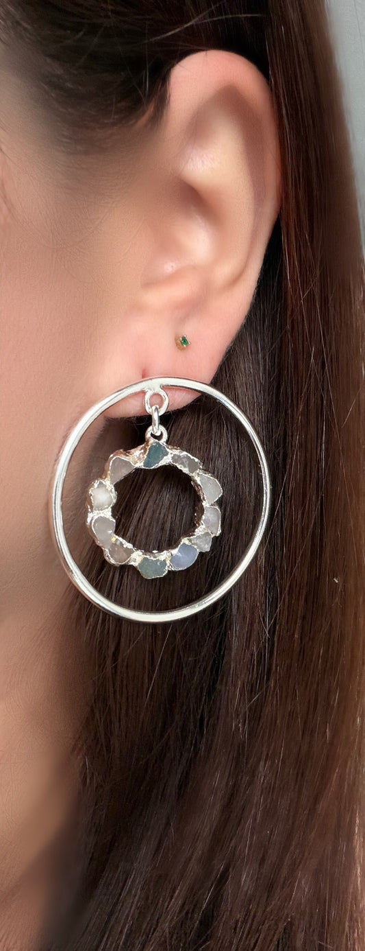 Dos Lunas Hoops Silver