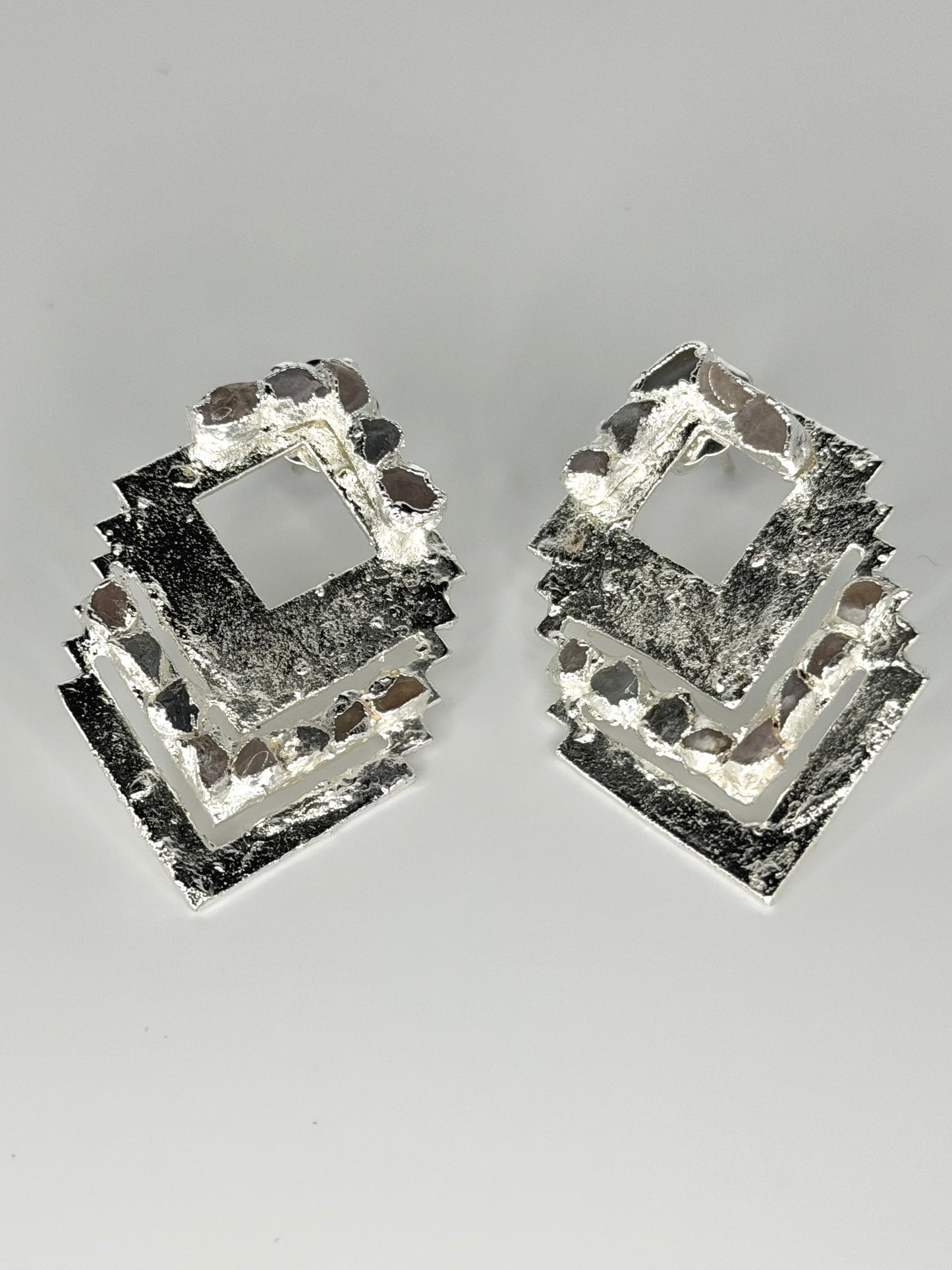 Rombo Earrings Silver