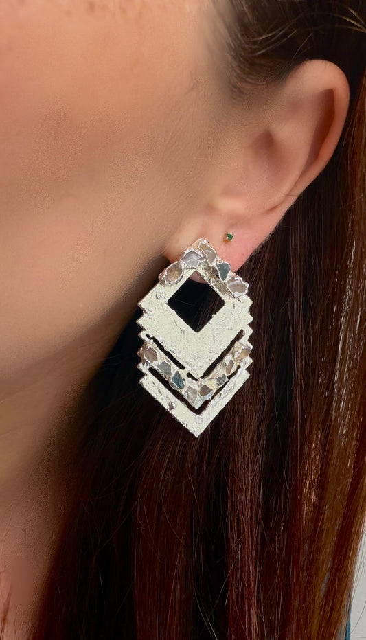 Rombo Earrings Silver