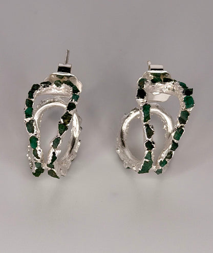 Selva Emerald Hoops