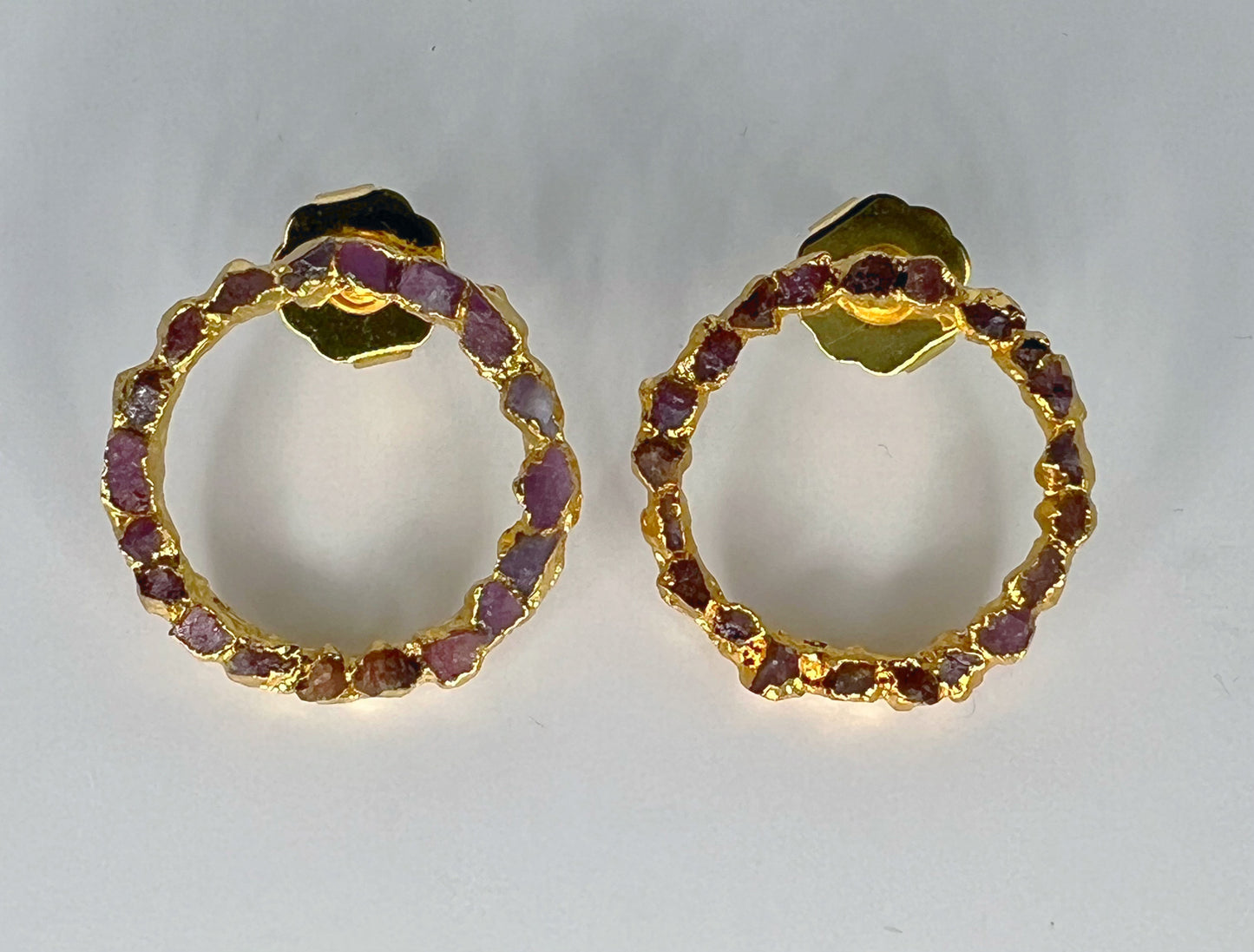 Full Moon Earrings Rubies