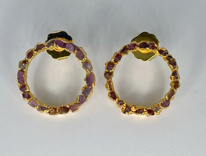 Full Moon Earrings Rubies