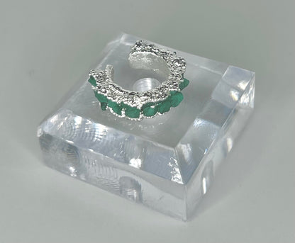 Retro Ear Cuff Emerald