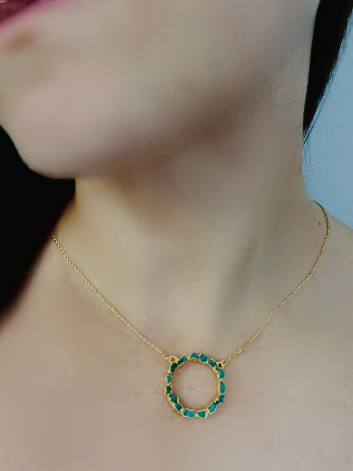 Full Moon Pendant Emerald