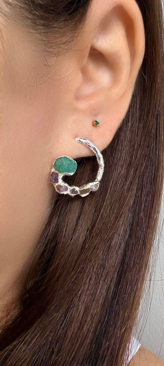 Sphere Earrings Silver