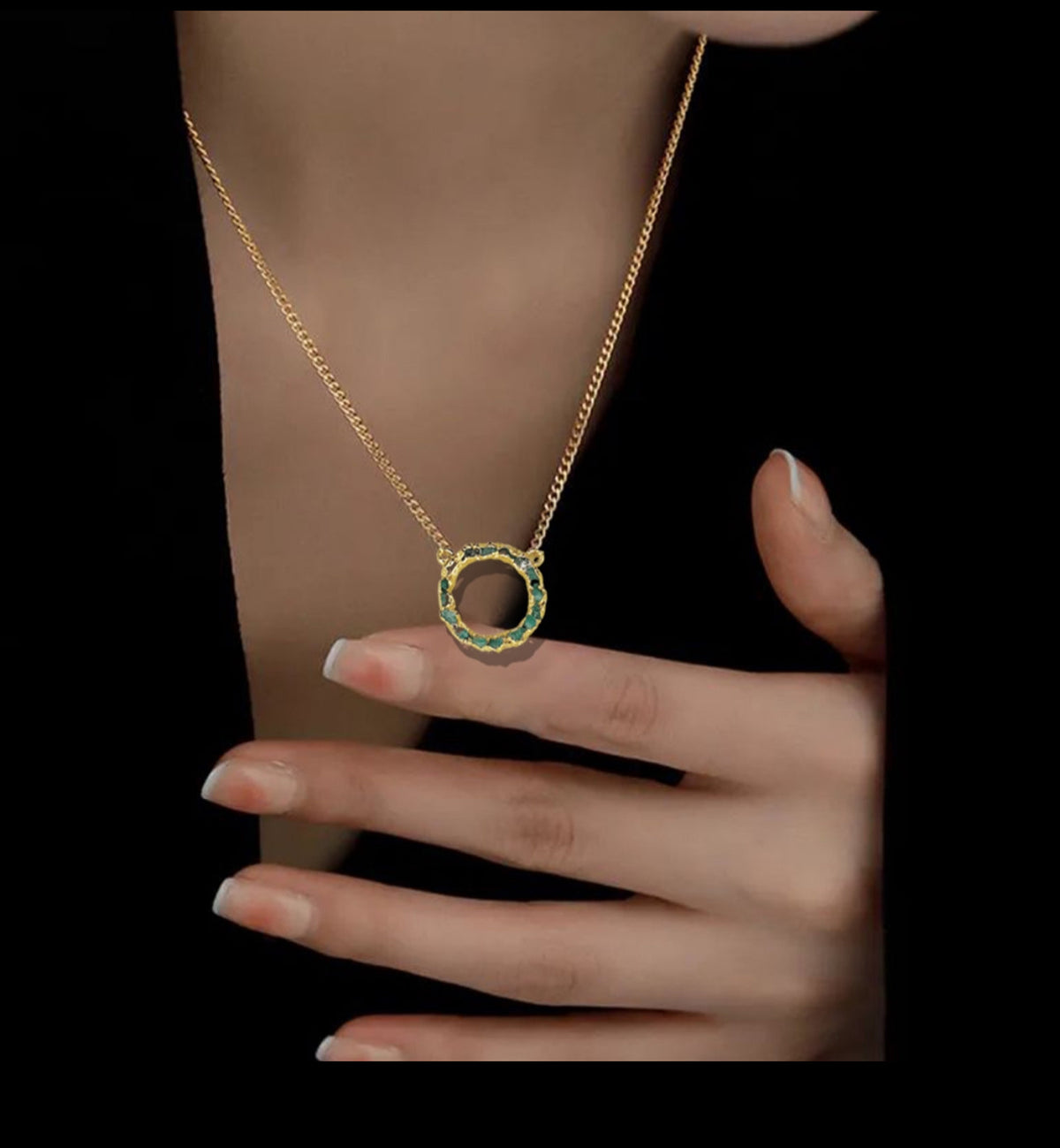 Full Moon Pendant Emerald