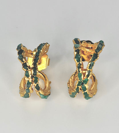 Selva Emerald Hoops