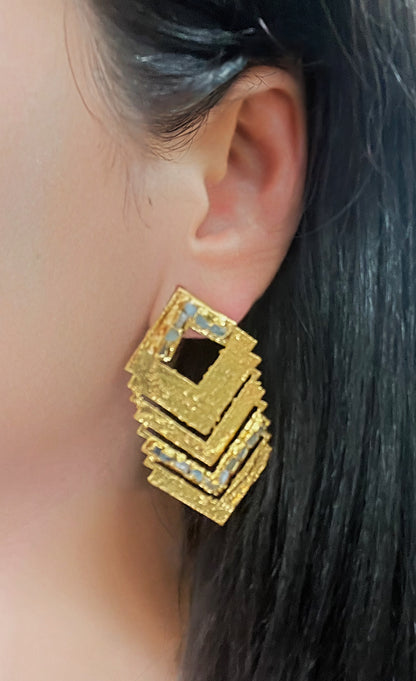 Rombo Earrings Gold