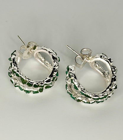Selva Emerald Hoops
