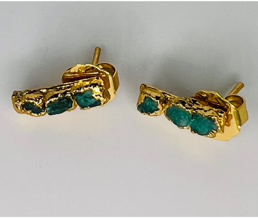 Lux Emerald Studs