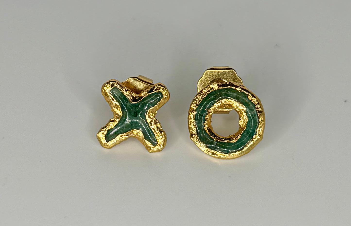 XO Emerald Studs