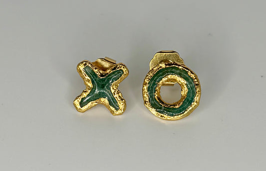 XO Emerald Studs