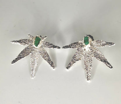 La Flor Spike Earrings Silver