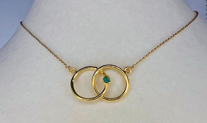 Infinity Necklace Emerald