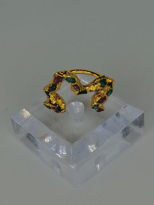 Ghost Ring - Rubies & Emerald