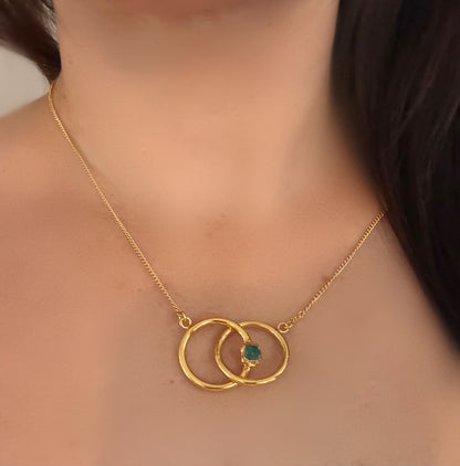 Infinity Necklace Emerald