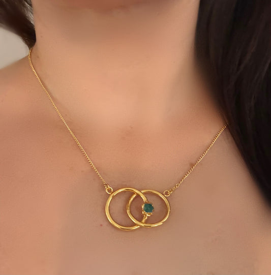 Infinity Necklace Emerald